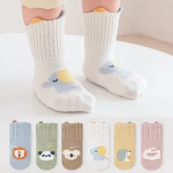 Spring Autumn Children Kids Anti-slip Long Socks Cartoon Soft Baby Toddler Home Trampoline Socks Boys Girls School Sports Socks - Image 3