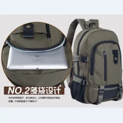 New Casual Camping Male Backpack Laptop Backpack Hiking Bag Large Capacity Men Travel Backpack Canvas Fashion Youth Sport Bags - Image 4