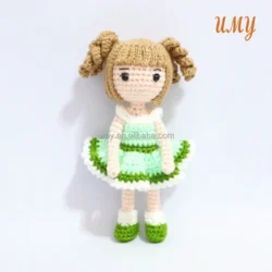 Toddler Girls Dress Up Pretend Play Outfit Costumes Doll Accessories Clothes Set Mini Crochet Toy For Dolls - Image 2