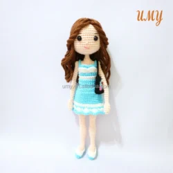 Toddler Girls Dress Up Pretend Play Outfit Costumes Doll Accessories Clothes Set Mini Crochet Toy For Dolls - Image 5