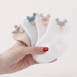 Summer Cute Mesh Baby Socks for 0-3Y Thin Breathable Short Tube Stockings Newborn Toddler Cartoon Boy Girls Accessories Clothes - Image 4